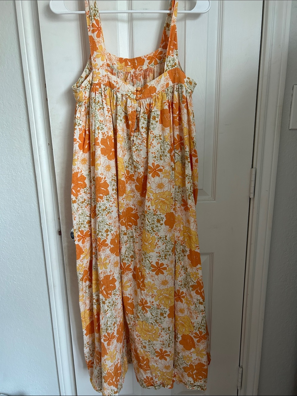 Asos Orange Floral Sundress - Sleeveless Summer Dress